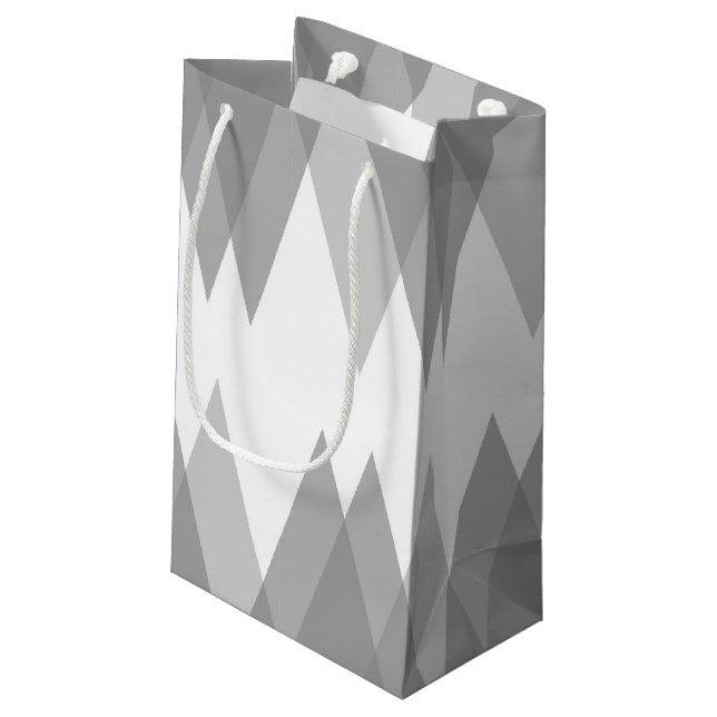 Bolsa De Regalo Pequeña Triángulos grises (Angulo reverso)