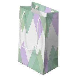 Bolsa De Regalo Pequeña Triángulos verdes y lilacos