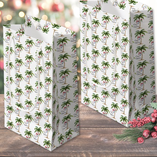Bolsa De Regalo Pequeña Tropical Beach Christmas (Tropical Beach Christmas Small Gift Bag)
