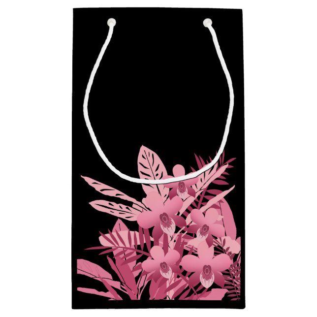 Bolsa De Regalo Pequeña Trópico de ramo rosa (Reverso)