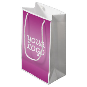 Bolsa De Regalo Pequeña Tu logotipo y ombre moderno simple   Púrpura
