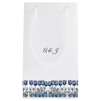Bolsa De Regalo Pequeña Tulipanes en azul delft