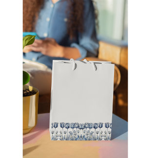 Bolsa De Regalo Pequeña Tulipanes en azul delft