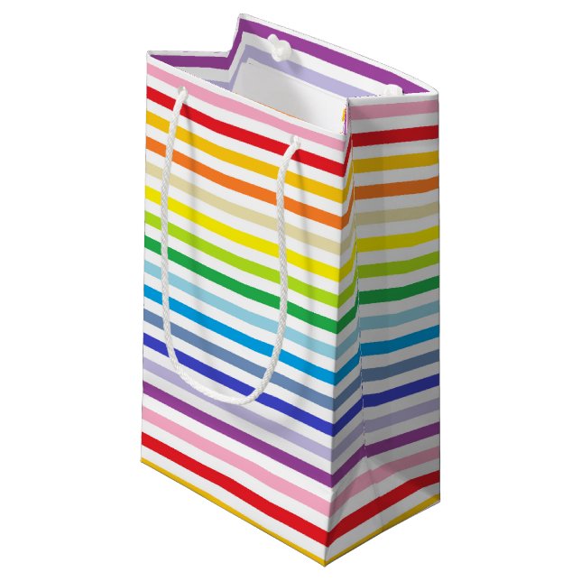 Bolsa De Regalo Pequeña Un arco iris más amplio del espectro y rayas (Angulo Anverso)