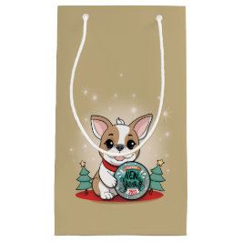 Bolsa De Regalo Pequeña Un Bulldog francés gracioso Feliz Año Nuevo