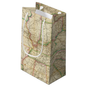 Bolsa De Regalo Pequeña Un mapa de los caminos, de los canales y del barco