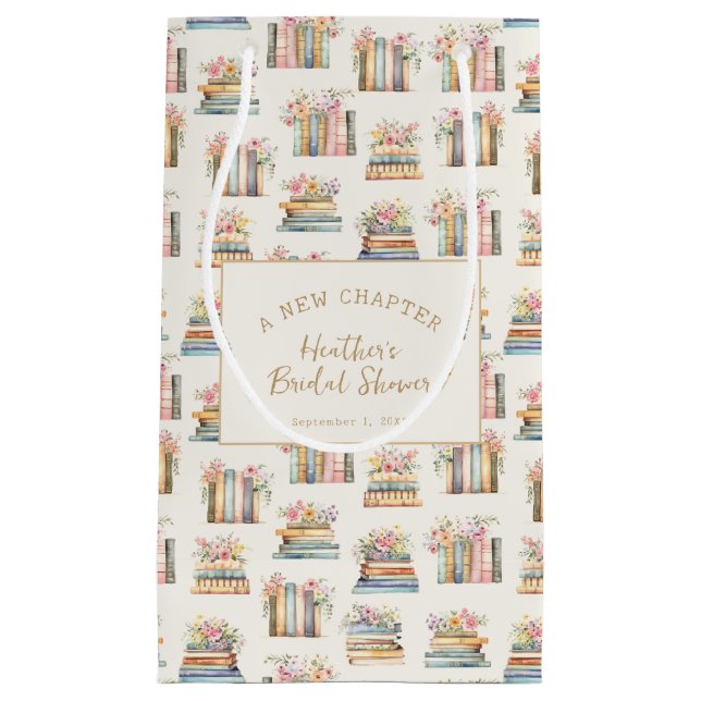 Bolsa De Regalo Pequeña Un nuevo capítulo de libros: Ducha de novias (Anverso)