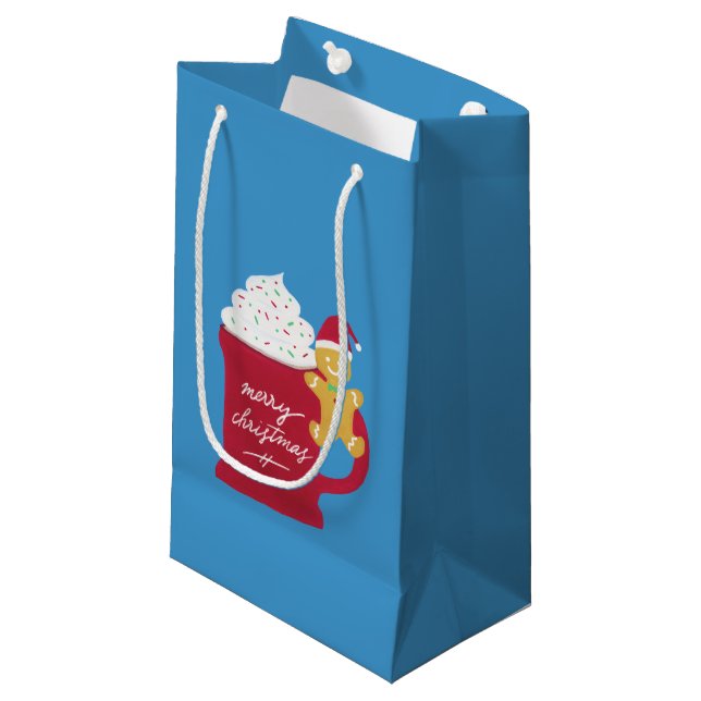 Bolsa De Regalo Pequeña Una Copa de Feliz Navidad (Angulo Anverso)