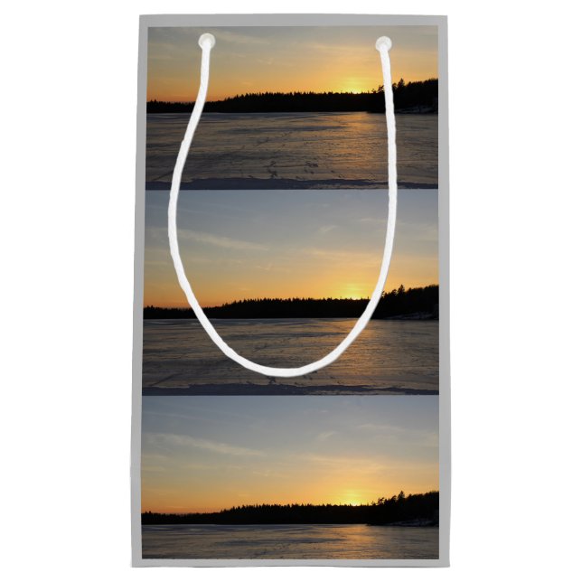 Bolsa De Regalo Pequeña Una puesta del sol congelada (Anverso)