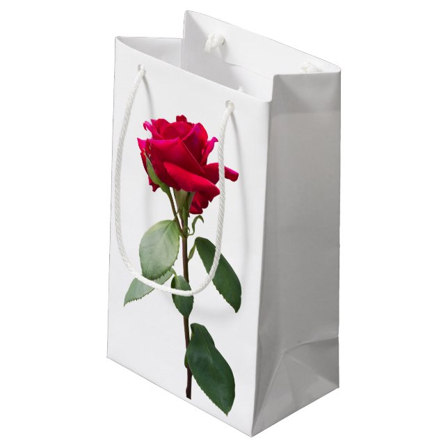 Bolsa De Regalo Pequeña Una rosa roja (Angulo reverso)