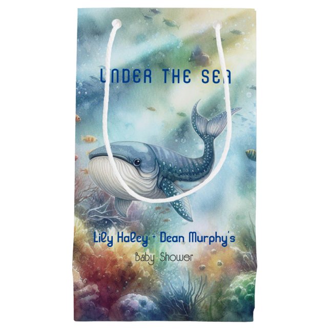 Bolsa De Regalo Pequeña Under the Sea Baby Shower (Anverso)