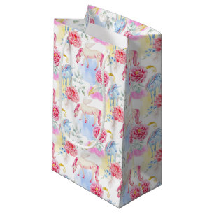 Bolsa De Regalo Pequeña Unicornio de la acuarela y modelo de Pegaso