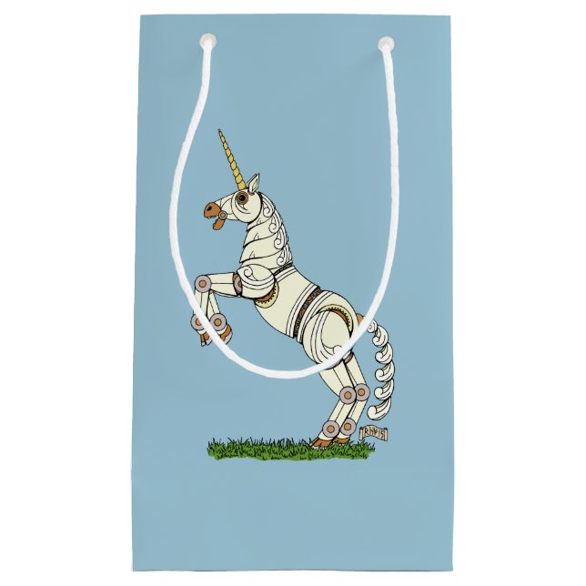 Bolsa De Regalo Pequeña Unicornio mecánico (Anverso)