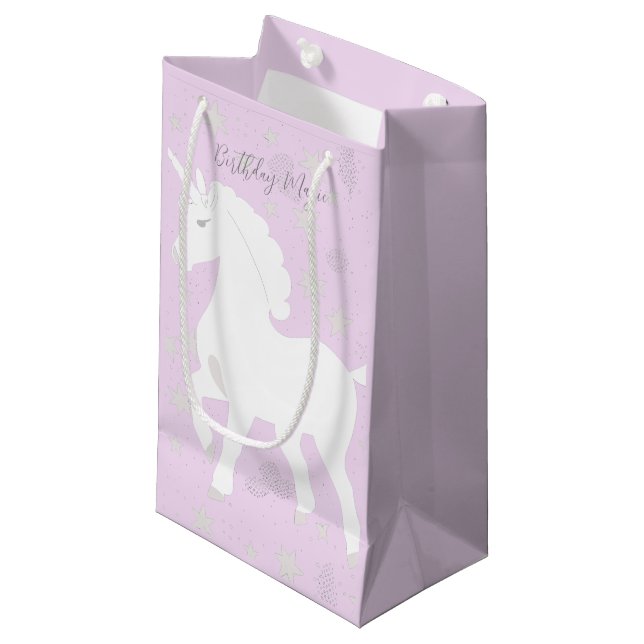 Bolsa De Regalo Pequeña Unicornio y estrellas (Angulo Anverso)