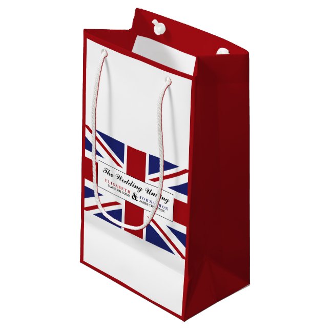 Bolsa De Regalo Pequeña Union Jack Flag Boda británico (Angulo Anverso)