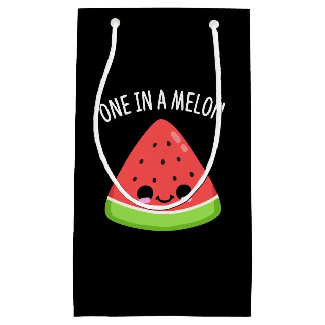 Bolsa De Regalo Pequeña Uno En Melón Funny Watermelon Pun Dark BG (Anverso)