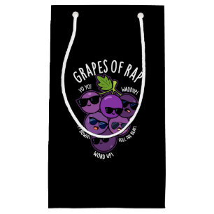 Bolsa De Regalo Pequeña Uvas De Rap Fruit Funny Pun Dark BG