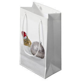 Bolsa De Regalo Pequeña Vacaciones de los Navidades de plata y nieve de Ch