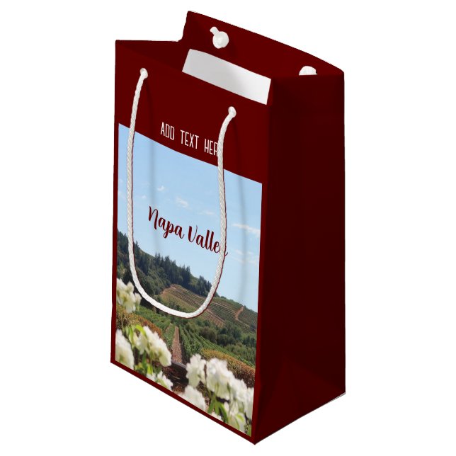 Bolsa De Regalo Pequeña Valle de Napa, viñedos y flores de California (Angulo Anverso)