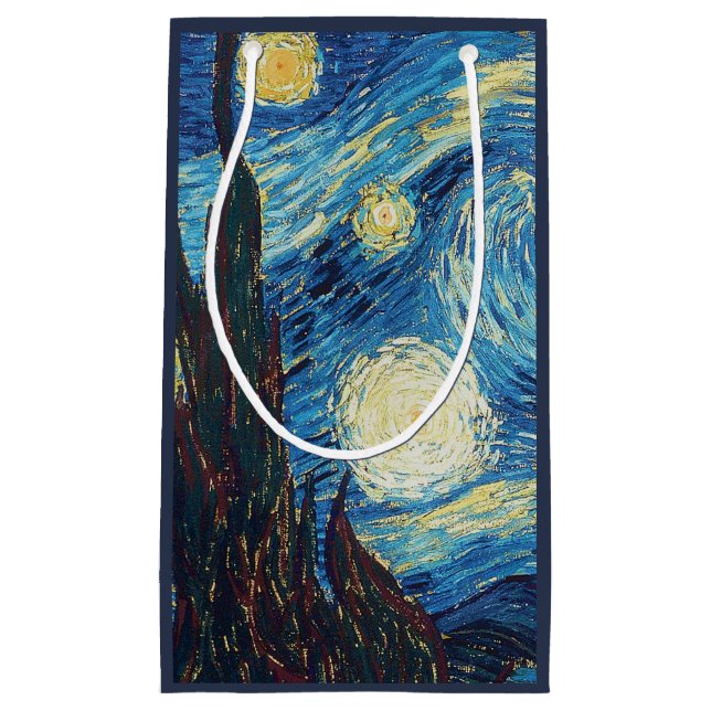 Bolsa De Regalo Pequeña Van Gogh Starry Night Classic Impresionsionist Art (Anverso)