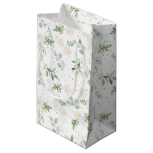 Bolsa De Regalo Pequeña Vegetación acuática y flor blanca