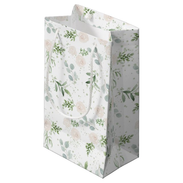 Bolsa De Regalo Pequeña Vegetación acuática y flor blanca (Angulo Anverso)