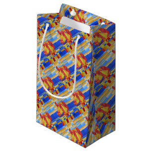 Bolsa De Regalo Pequeña Vela en los siete mares, tan azul, resumen cubista