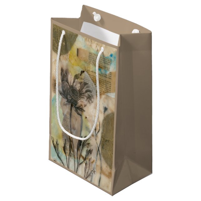 Bolsa De Regalo Pequeña Vellum Floral II (Angulo Anverso)