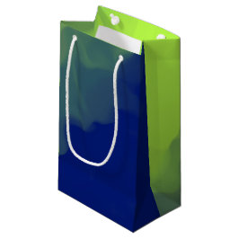 Bolsa De Regalo Pequeña Verde ahumado y azul oscuro