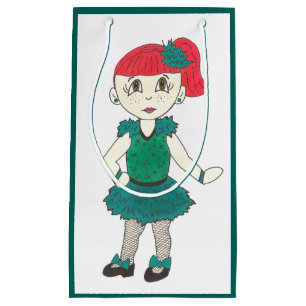 Bolsa De Regalo Pequeña Verde azulado Green Tap Dance Chica Recital Costum