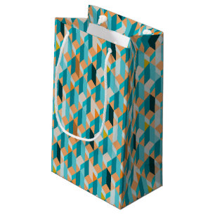 Bolsa De Regalo Pequeña Verde azulado y naranja forma el modelo