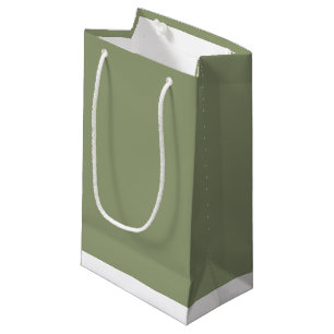 Bolsa De Regalo Pequeña Verde Salvia Neutro Elegante Color Sólido Plano