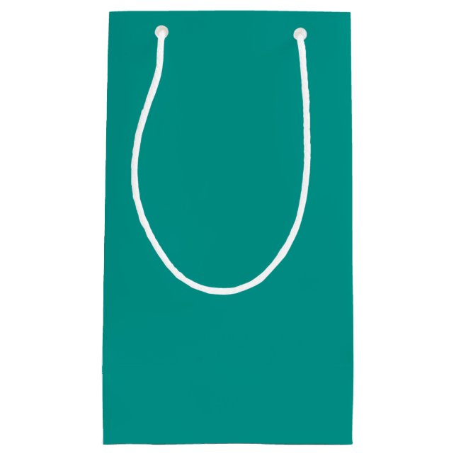 Bolsa De Regalo Pequeña Verde Teal Sólido (Anverso)