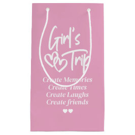 Bolsa De Regalo Pequeña Viaje de Chicas Crear Recuerdos Rosa