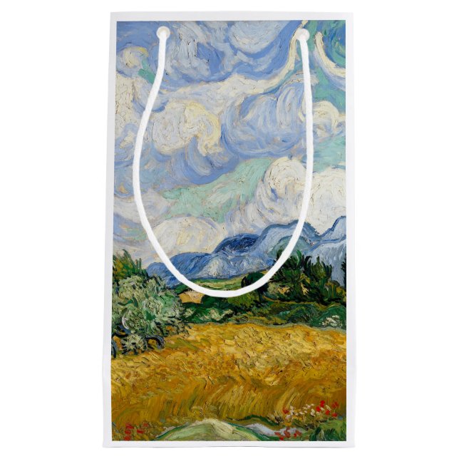 Bolsa De Regalo Pequeña Vicente Van Gogh Campo De Trigo Con Cipreses (Anverso)