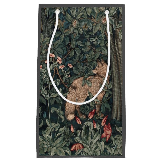 Bolsa De Regalo Pequeña Vida silvestre William Morris Greenery Fox (Anverso)