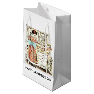 Bolsa De Regalo Pequeña Vintage/el día de madre retro