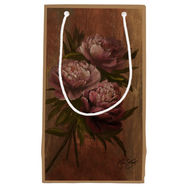 Bolsa De Regalo Pequeña Vintage Peonies (Anverso)