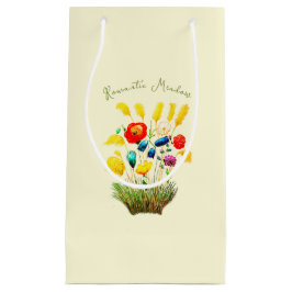 Bolsa De Regalo Pequeña Vintage Romantic Meadow – Soft Watercolor Floral 