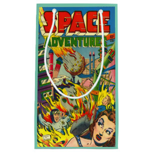Bolsa De Regalo Pequeña VINTAGE SCI FI 50s CUBIERTA DE LIBROS DE COMIC