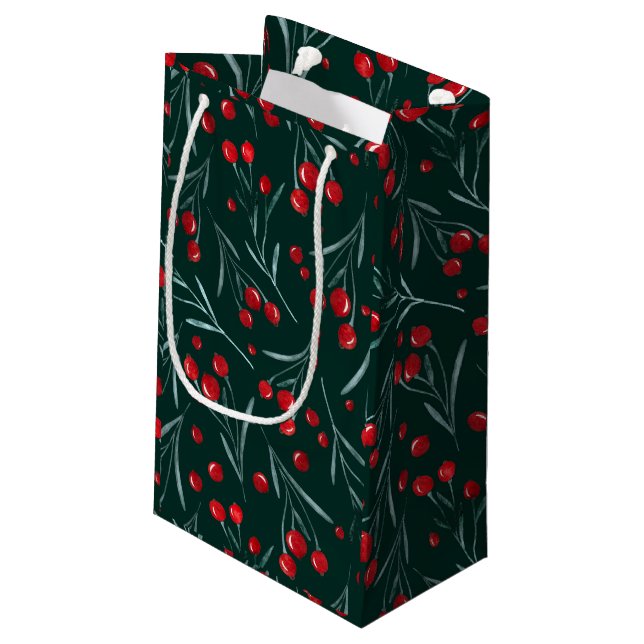 Bolsa De Regalo Pequeña Víspera de navidades - navidades tradicionales emp (Angulo reverso)