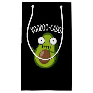 Bolsa De Regalo Pequeña Voodoo-cado Funny Aguacate Pun Dark BG