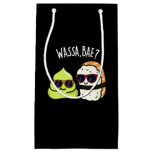 Bolsa De Regalo Pequeña Wassa Bae Funny Food Wasabi Pun Dark BG