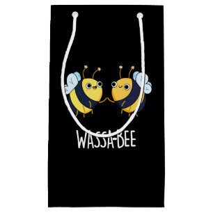 Bolsa De Regalo Pequeña Wassabee Funny Wasabi Bee Pun Dark BG