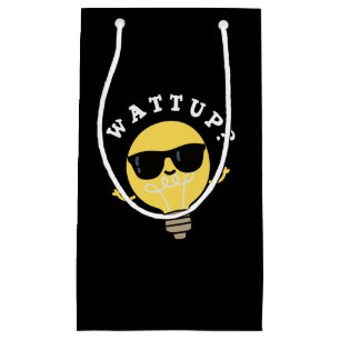 Bolsa De Regalo Pequeña WatUp Funny Electric Bulb Pun Dark BG