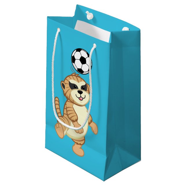 Bolsa De Regalo Pequeña Webkinz el | Meerkat que juega a fútbol (Angulo Anverso)