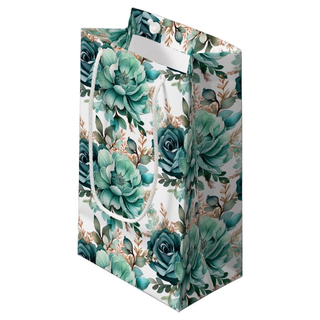 Bolsa De Regalo Pequeña Wedding Floral Print Gift Bag (Angulo Anverso)