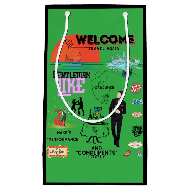 BOLSA DE REGALO PEQUEÑA WELCOME TRAVEL AGAIN KLEINE GESCHENKTÜTE (Anverso)