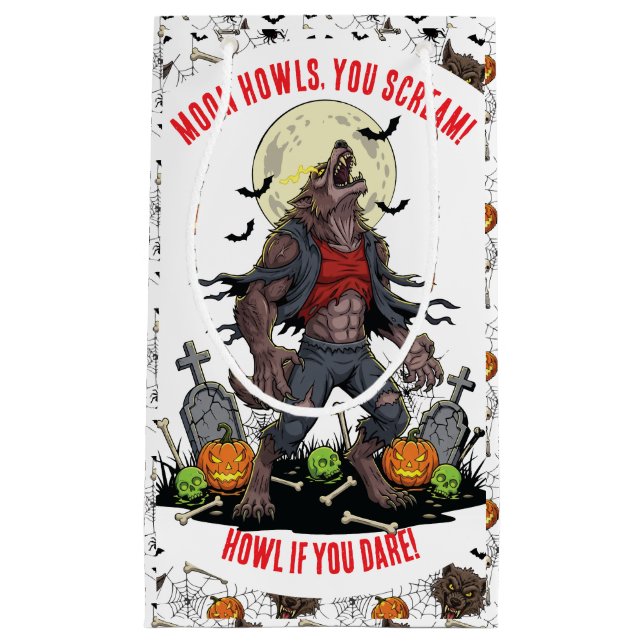 Bolsa De Regalo Pequeña 🐺 Werewolf Halloween Regalo Bag 🎃 💀 (Anverso)