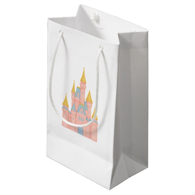 Bolsa De Regalo Pequeña Whimsical Princess Castle Party Favor Bag (Angulo Anverso)